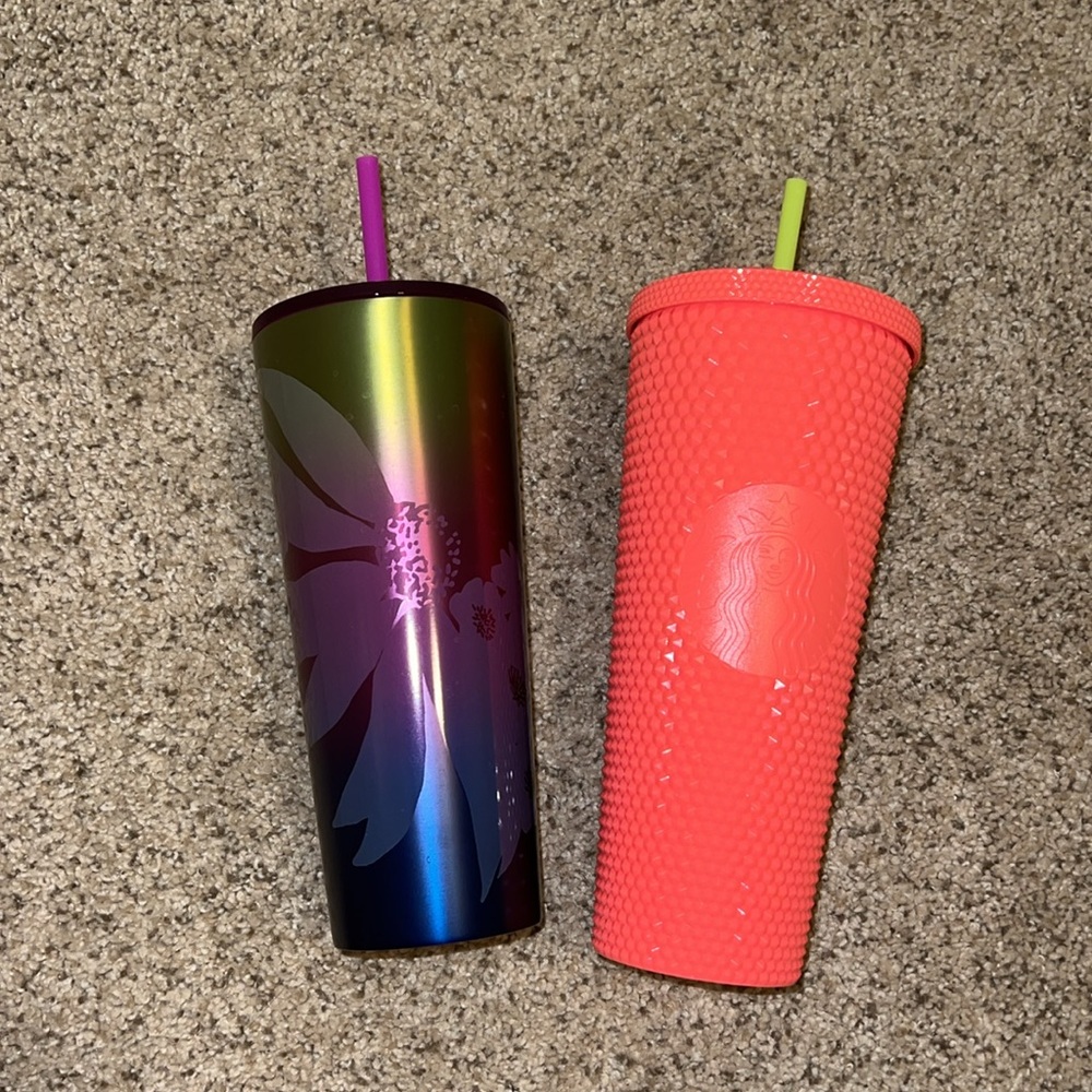 2 Authentic Starbucks Tumblers 24oz Summer 2022